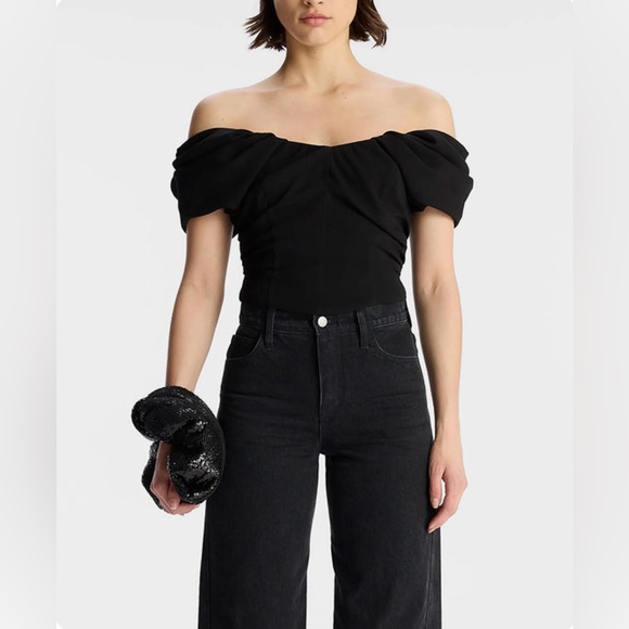 NWT A.L.C. Nora Off Shoulder Black Top | Size 4 - Picture 2 of 11